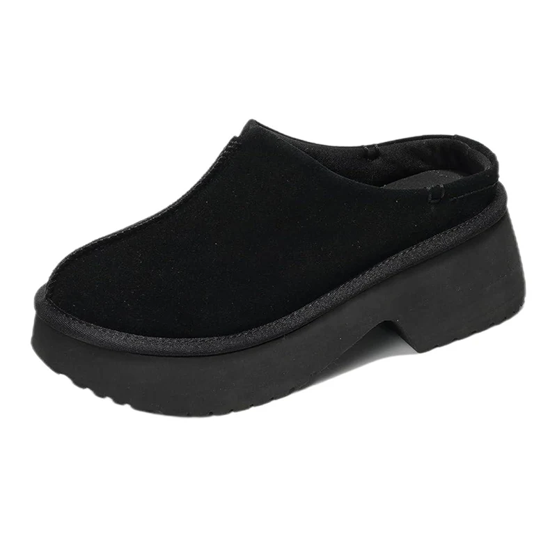 Minnesskum, äkta mocka Slip-On träskor för kvinnor